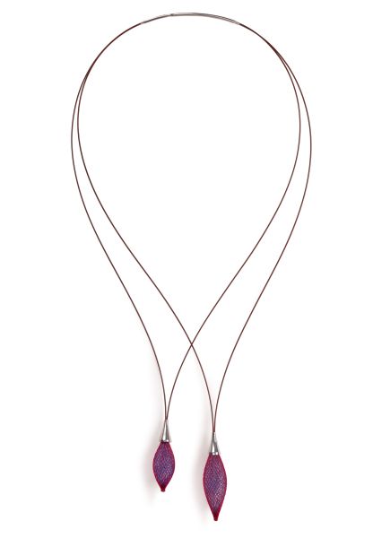 Gretchen - Vlum Double Drop Necklace - Bordeaux Blue